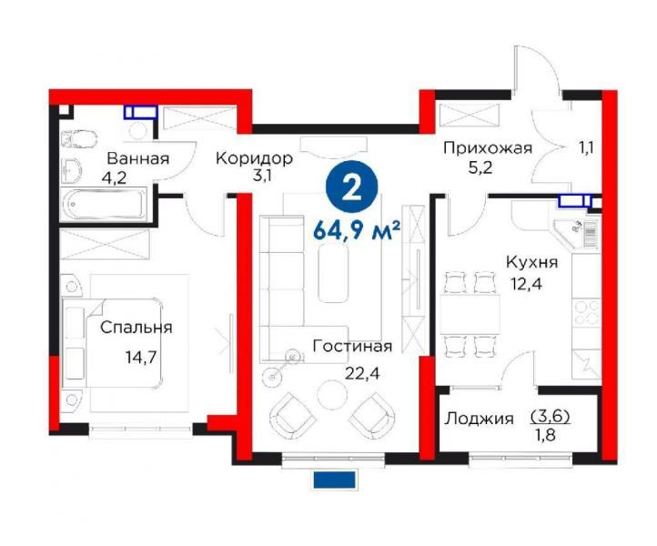 Продажа квартиру в районе ( Таугуль-1 шағын ауданында): 2 комнатная квартира на Сулейменова 15 - купить квартиру на Nedvizhimostpro.kz